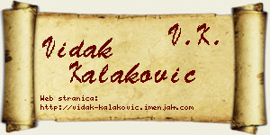 Vidak Kalaković vizit kartica